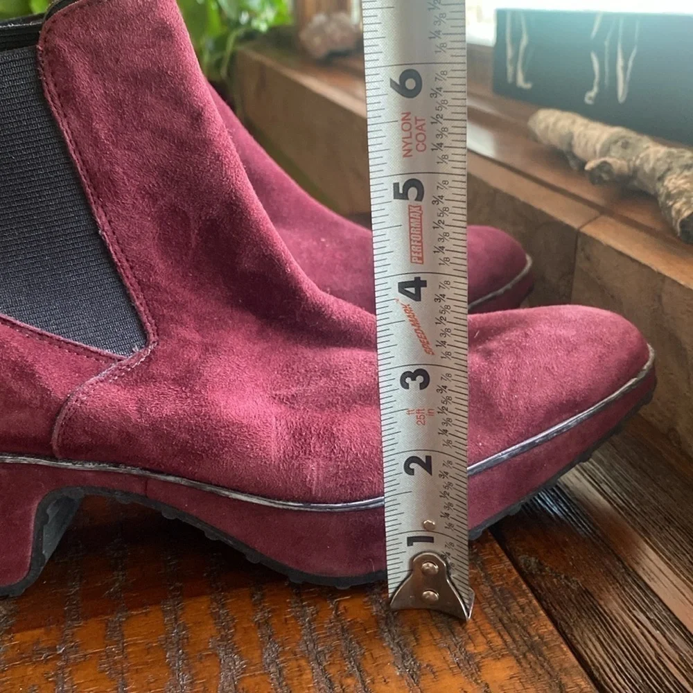 Stephane Kelian Paris burgundy wine suede booties - Picture 10 of 16